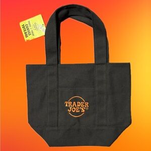 Trader Joe’s Black & Orange mini Tote Bag Halloween